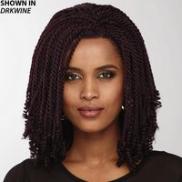 Get the on trend braided look in an instant This fab lace front bob wig with intricate, hand braided shoulder length Senegalese twist braids with curly ends is a stylish and fun braided look youll love. Easy care synthetic fibers hold the style with minimum upkeep. Hand tied lace front creates the illusion that hair is growing from your own scalp in a naturalistic hairline and allows off the face styling options. Extended neck allows more coverage of the nape of the neck so you can easily tuck away any stray hairs underneath. Yaki texture adds visual interest and depth to the color. Length: 16 Front; 16 Top; 16 Crown; 11. 5 14. 5 Sides; 15. 5 Upper Back; 9 Nape. Weight: 8. 2 oz.